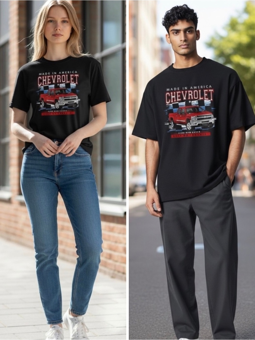 NWT Unisex Chevrolet Truck Graphic Big And Tall Black  T Shirt LT